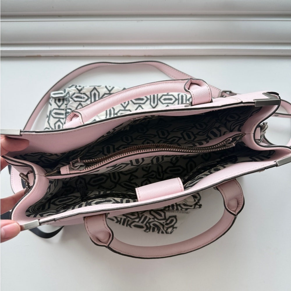 Rebecca Minkoff Amorous Satchel Pink Saffiano Leather Top Handle Bag - Picture 8 of 13